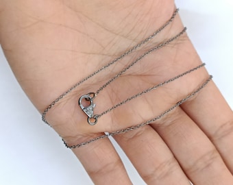 Solid 925 Silver Chain Necklace Minimal Chains Women Necklace Link Chain Handmade Fine Jewelry