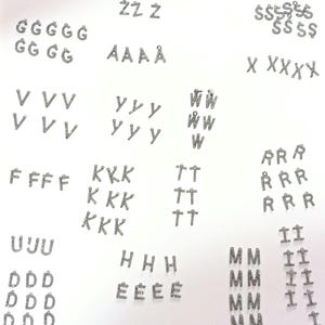 Colgante con letra inicial de diamante pavé de 10 mm, cuentas del alfabeto, monograma, letra A-Z, regalo personalizado.