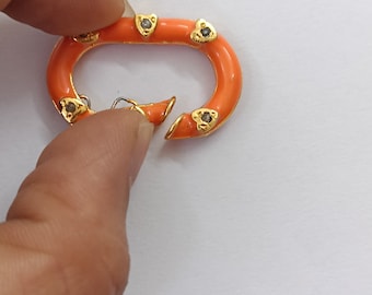 Gros fermoir mousqueton à maillons de câble en émail 27 x 15 mm fournitures de fabrication de bijoux matériel de connecteur de chaîne