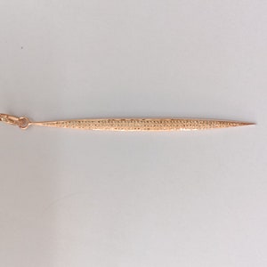 Handmade Pave Diamond Spike Pendant Sterling Silver Charm 85x5mm Jewelry Making Findings image 9