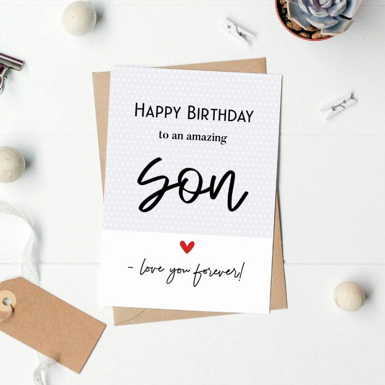 Birthday Card For Son Printable Son Birthday Card Instant Etsy Canada Birthday card for son printable son birthday card instant etsy canada