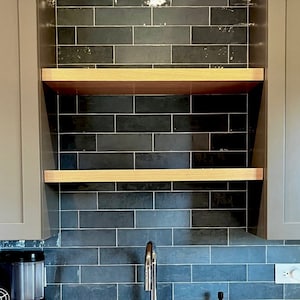 Kitchen Shelving, Red Oak Floating Shelves, Oak Floating Shelves, Oak Wall Shelves, Custom Shelves