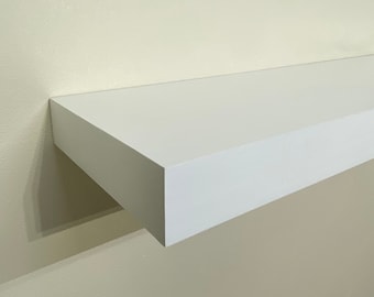 White Floating Shelves, White Wall Shelves, Modern Floating Shelves, White Wood Floating Shelves, White Shelving, Custom Floating Shelves