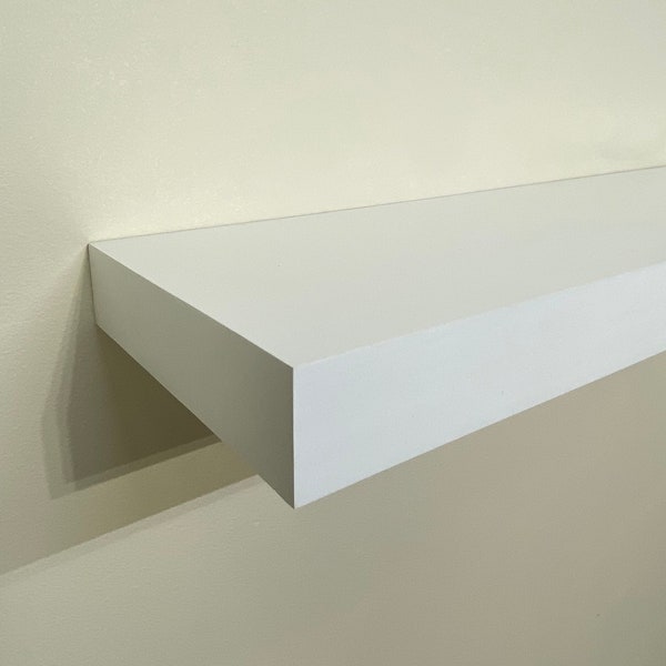 White Floating Shelves, White Wall Shelves, Modern Floating Shelves, White Wood Floating Shelves, White Shelving, Custom Floating Shelves