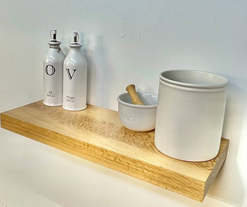 White Oak Floating Shelf White Oak Floating Shelving White Etsy