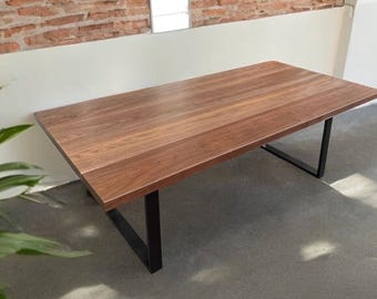 Farmhouse Dining Table, Walnut Dining Table, Modern Walnut Table, Handcrafted Kitchen Table, Modern