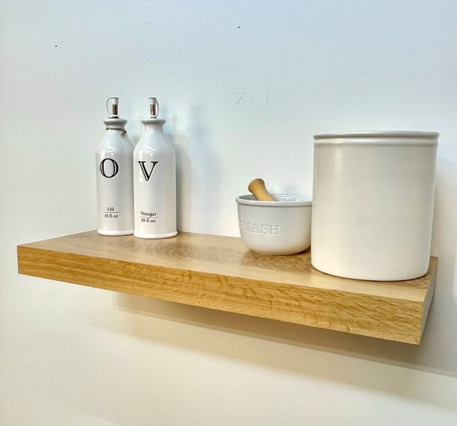White Oak Floating Shelf White Oak Floating Shelving White Etsy