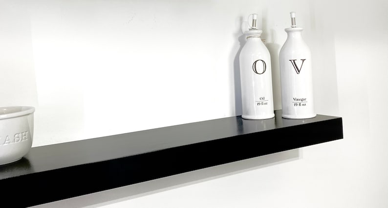Black Floating Shelves Floating Shelf Black Modern Floating - Etsy