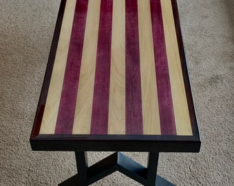 Purple Heart Table, Epoxy Resin Table, Modern Coffee Table, Custom Coffee Table