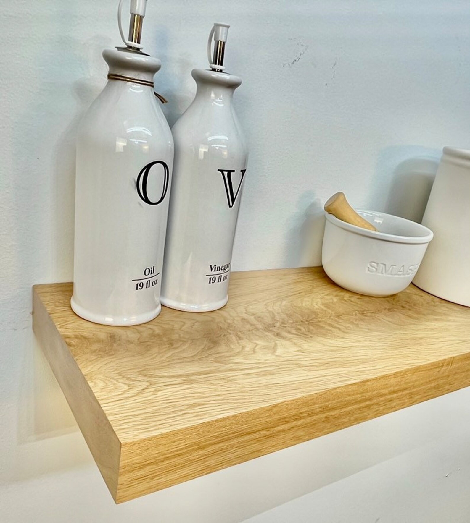 White Oak Floating Shelf White Oak Floating Shelving White Etsy