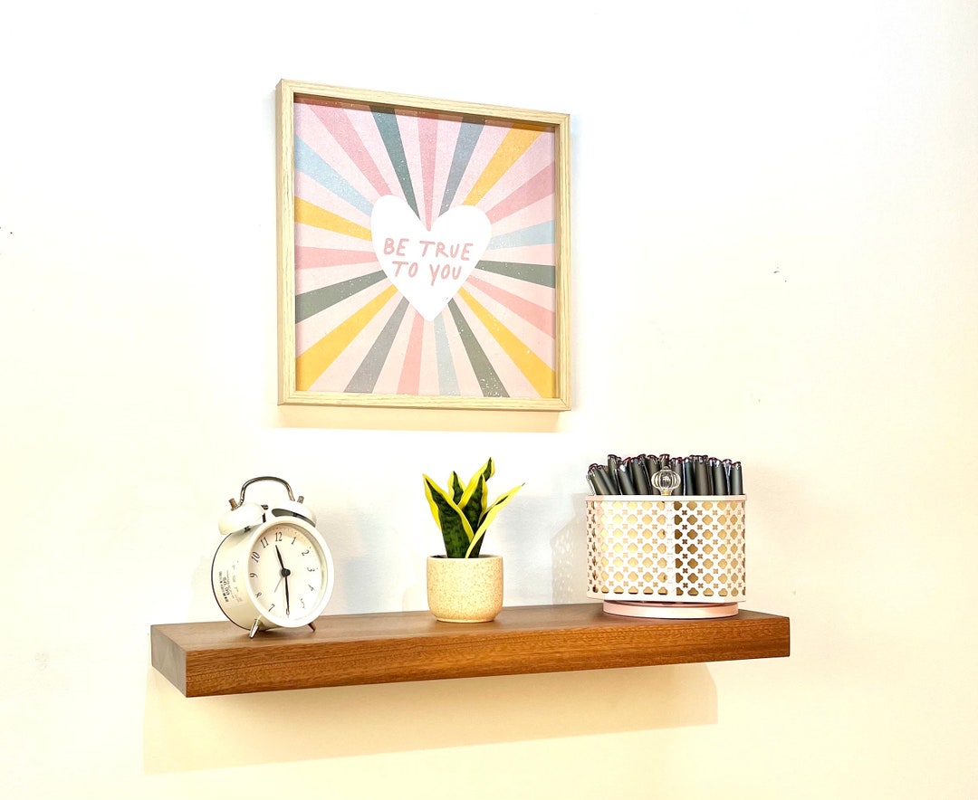 Mahogany Floating Shelves, Wooden Floating Shelves, Dark Wood Floating Shelves, Modern Floating