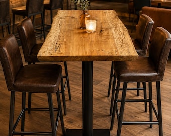 Maple bar top, Maple high top, high top table, live edge high top, live edge table