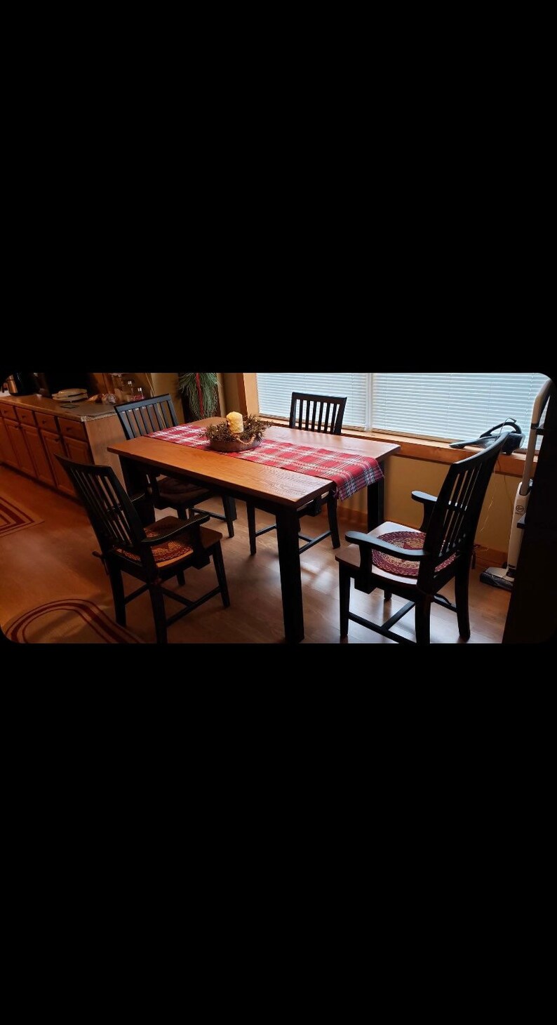 Red Oak Kitchen Table, Red Oak Table, Solid Red Oak Table, Red Oak