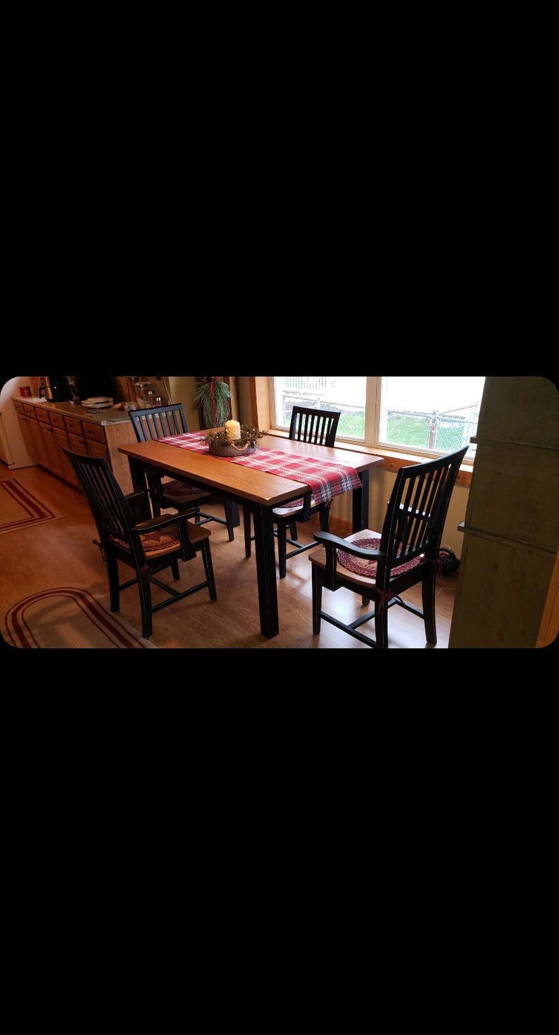 Red Oak Kitchen Table, Red Oak Table, Solid Red Oak Table, Red Oak