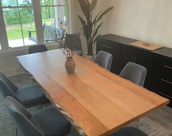 Live Edge Dining Table, Cherry Wood Kitchen Table, Live Edge Kitchen Table, Rustic Dining Table, Custom Table, Solid Wood Dining Table
