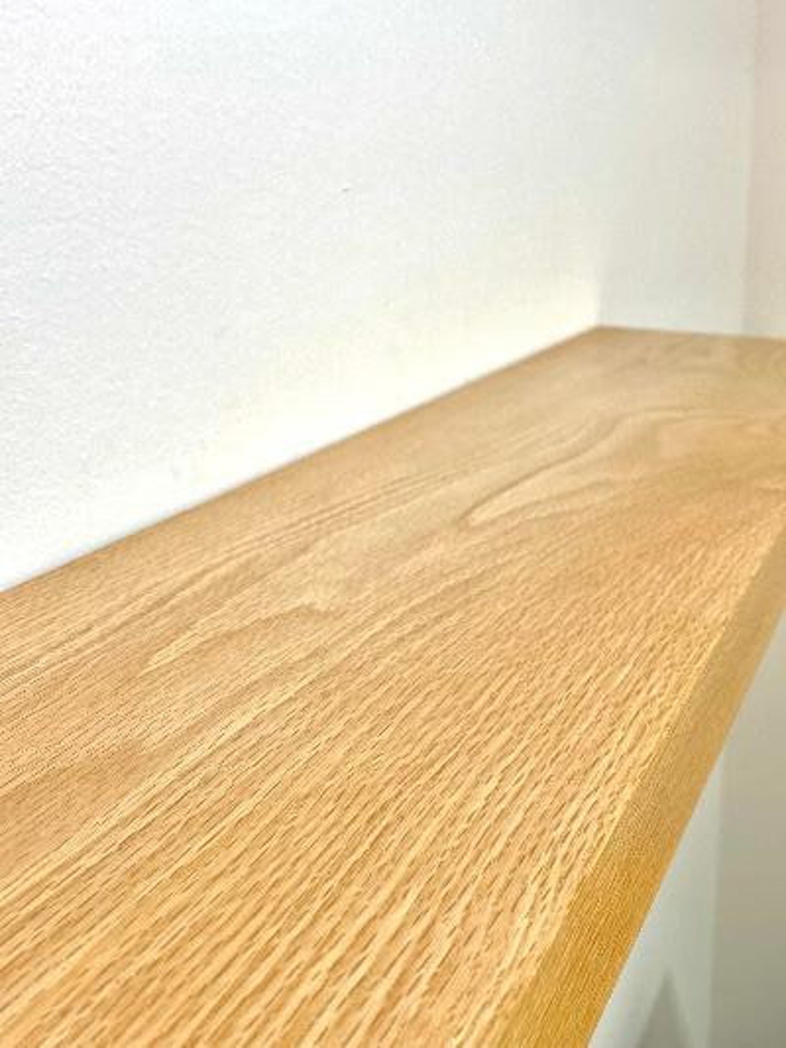 Red Oak Floating Shelves Solid Wood Floating Shelves Wooden Etsy