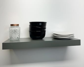 Green Floating Shelf, Floating Shelf, Floating Wall Shelves, Custom Color, Modern look