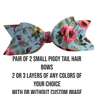 Custom Piggy Tail Hair Bow Request, Piggy Tail Hair Bows for Women, Children