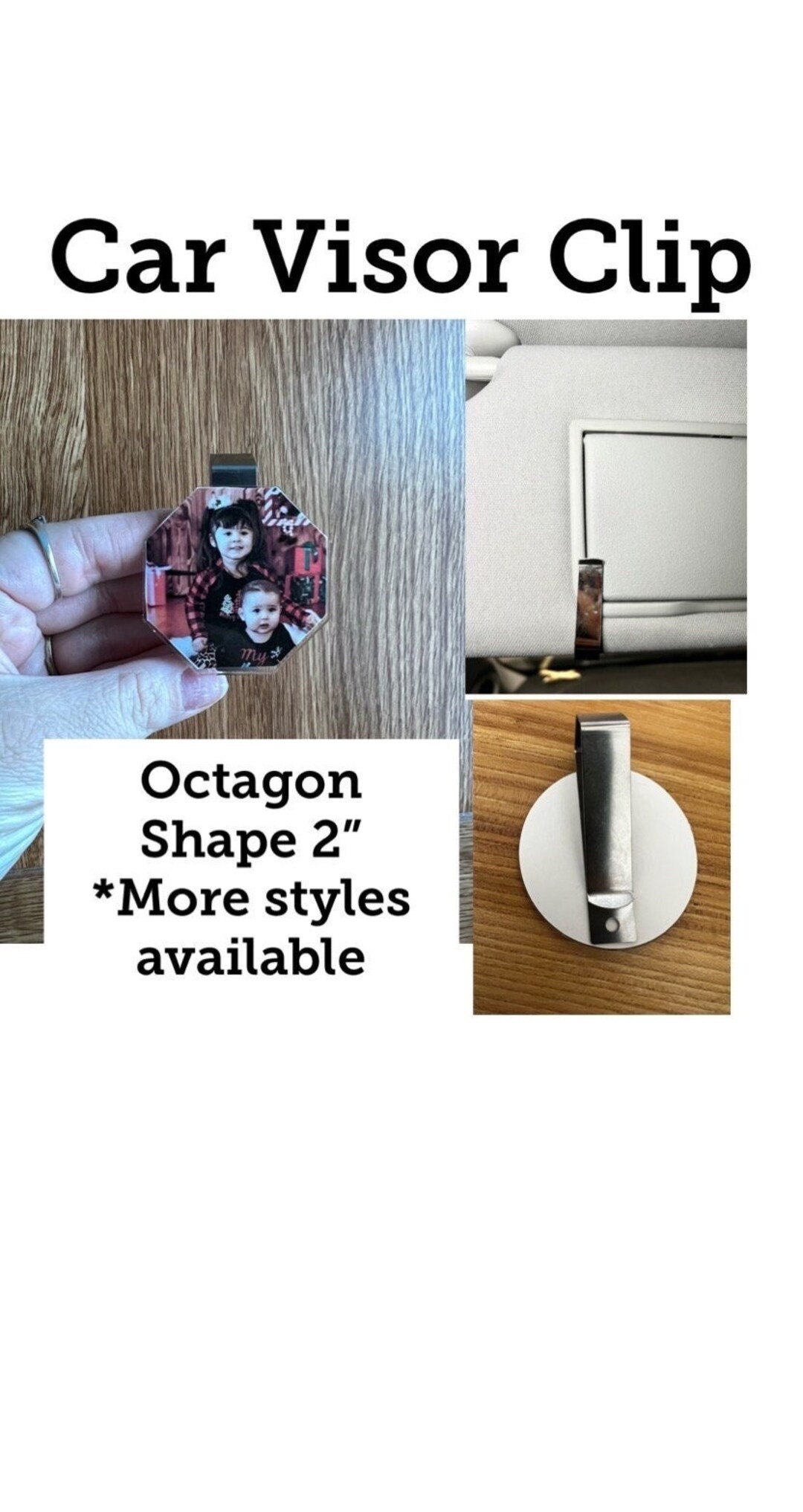 Custom Photo Car Visor Clip Personalized Photo Custom Etsy