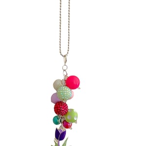 Car Mirror Charm- Charm for Rear View Mirror - Rhinestone- Acrylic Beads - Rhinestone Pendant, Purse Keychain, Backpack keychain