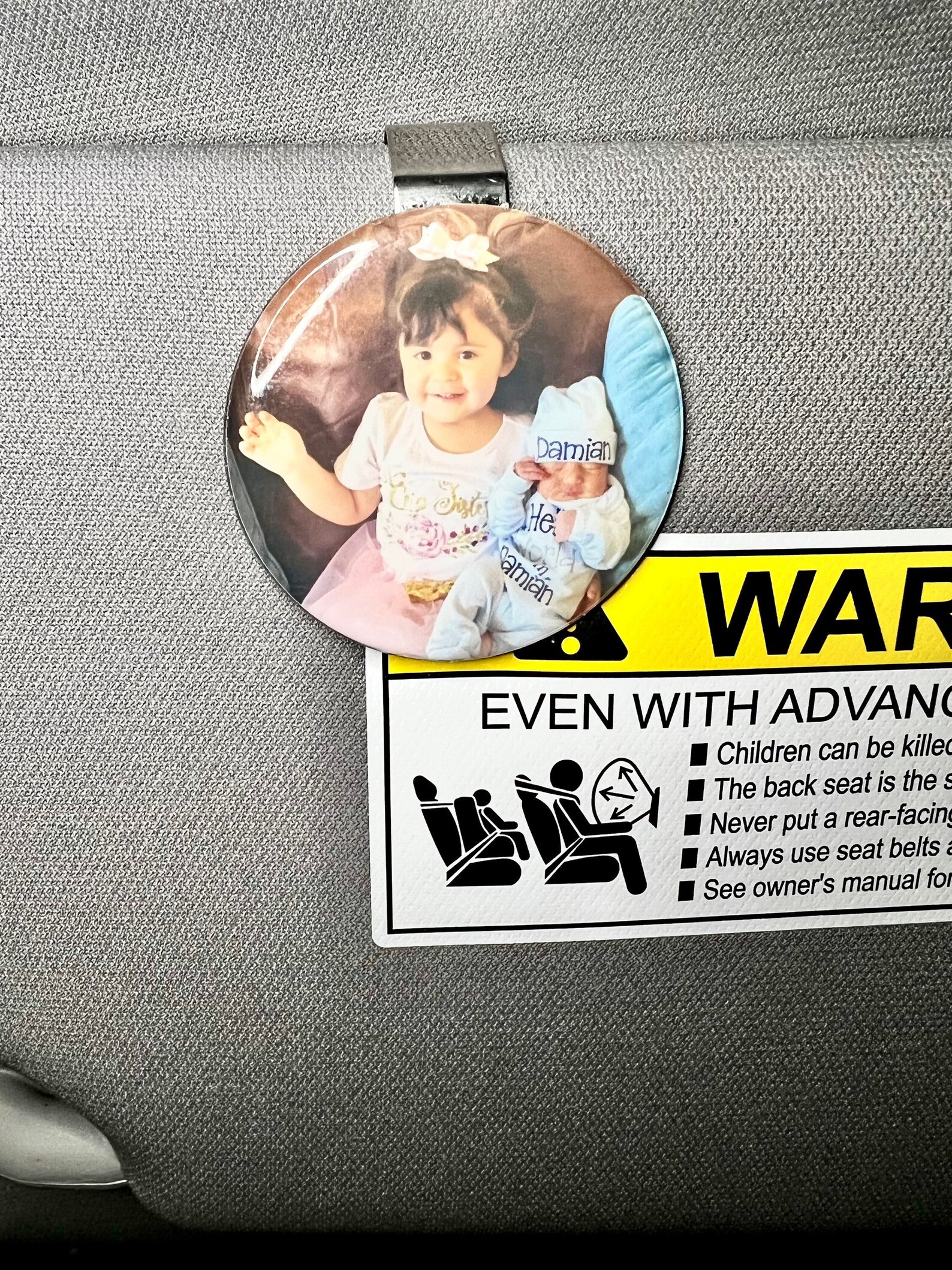 Custom Photo Car Visor Clip Car Visor Picture Frame Circle Etsy