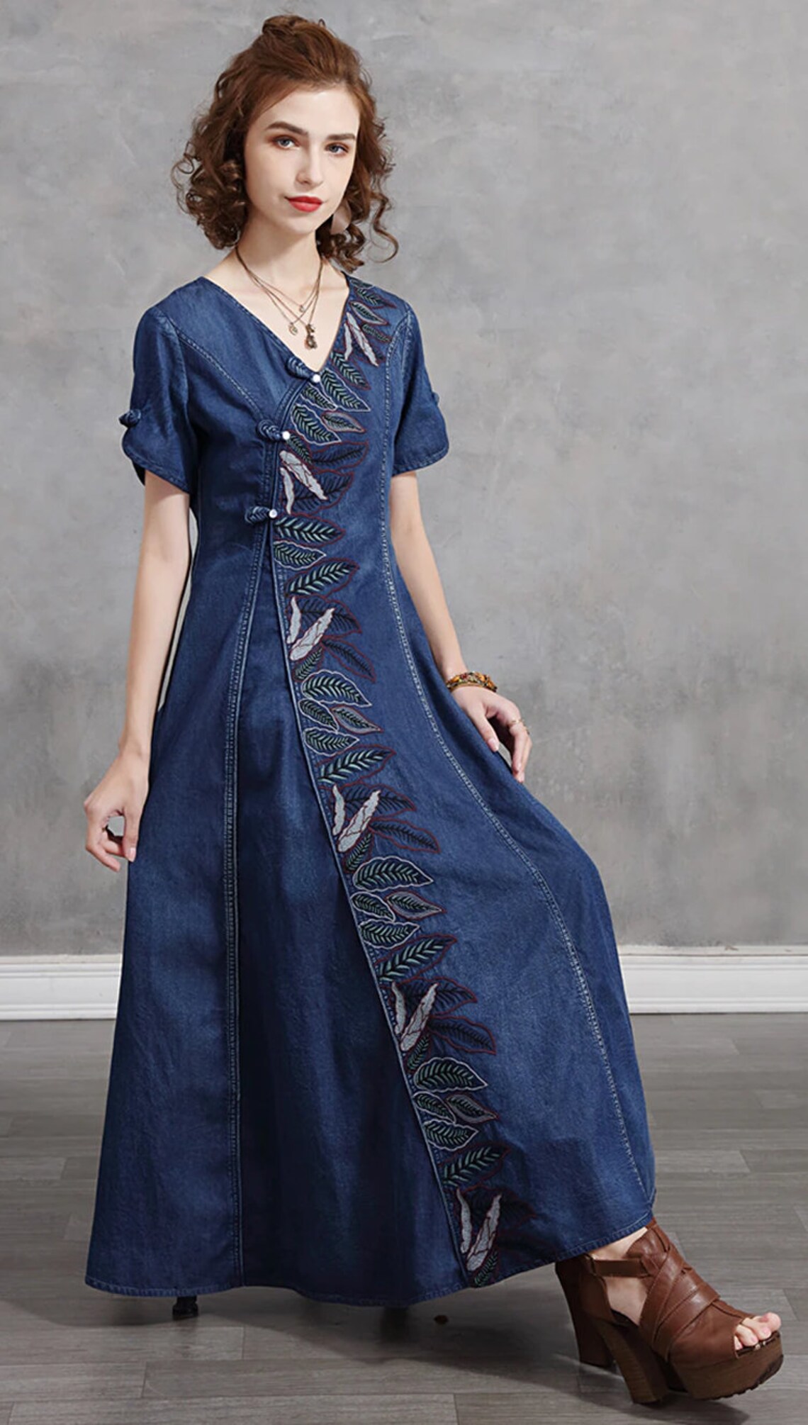 Designer Semale Slim Women's Dresses 2021 Boho New Denim | Etsy