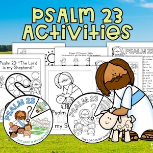 Psalm 23 Printable Craft for Kids | The Lord is My Shepherd Sunday School Bible Lesson Plans | The Good Shepherd Bible Story Activity Craft