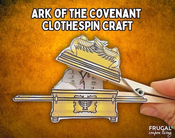 Ark of the Covenant Craft for Kids, DIY Interactive Bible Craft Inside God’s Holy Ark, Hands-On Sunday School Activity, Clothespin Craft Kit