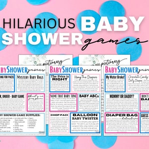 Baby Shower Games Printable Gender Reveal Games 17 Fun Baby Shower ...