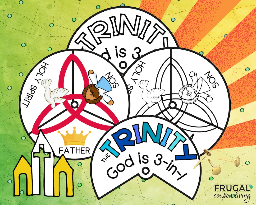 Holy Trinity Pyramid Printable Template, God 3-in-1 Trinity Sunday School Craft, Printable 3-D ...