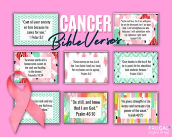 Cancer Gifts Bible Verse Cards  | Gift for Friend with Cancer - 36 Bible Verses for Healing, Hope, & Strength | Printable Scripture Cards