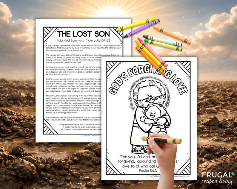 The Prodigal Son Craft, Jesus' Parable of the Prodigal Son Flipbook ...