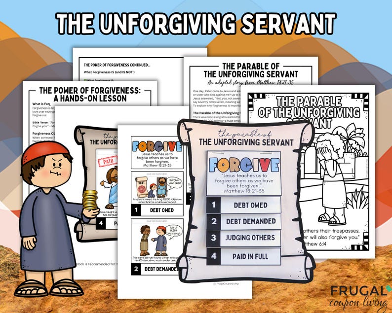 The Parable of the Unforgiving Servant Craft Set for Kids, Parables of ...
