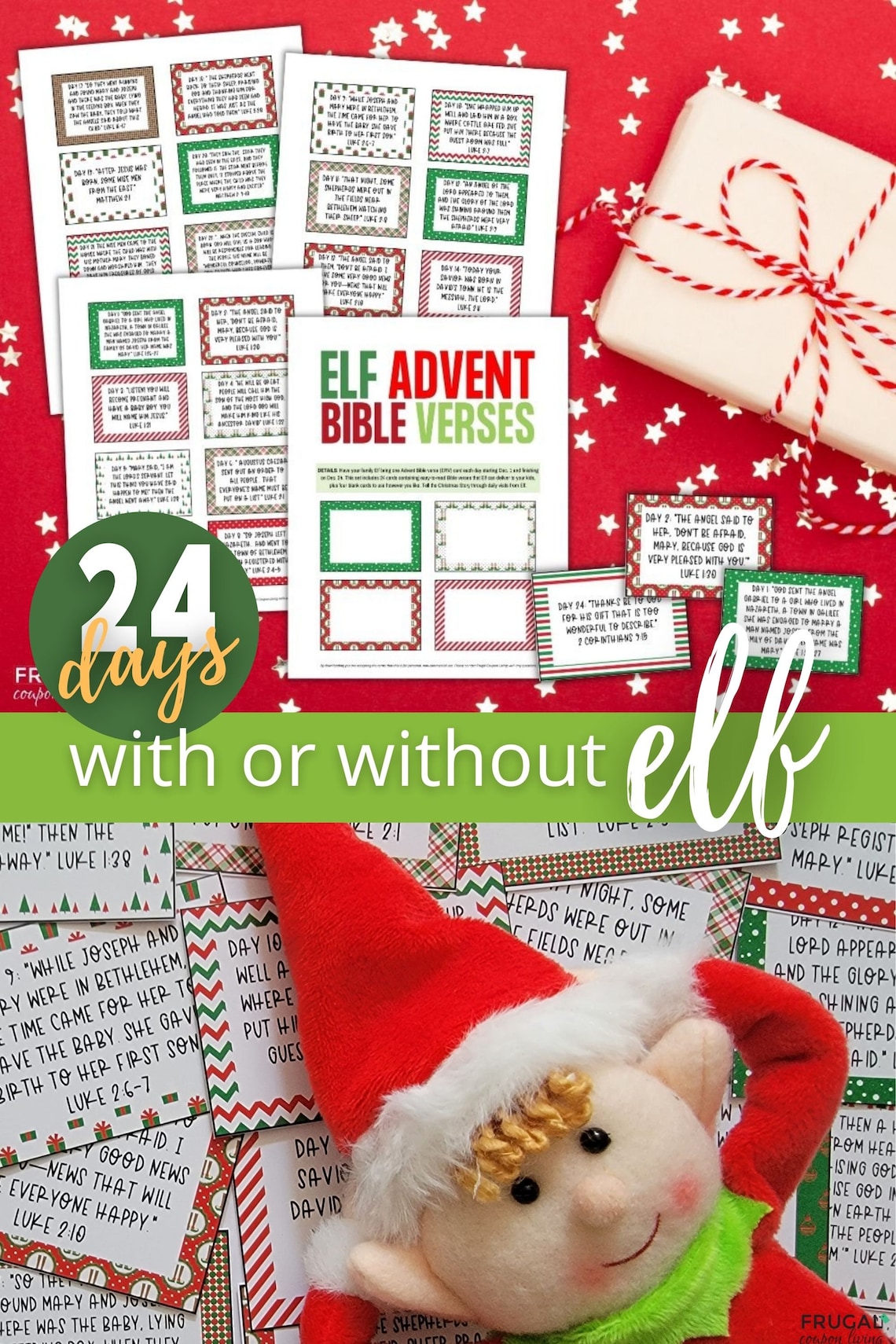 Advent Calendar Bible Verses for Christmas 24 Easy to Read Etsy