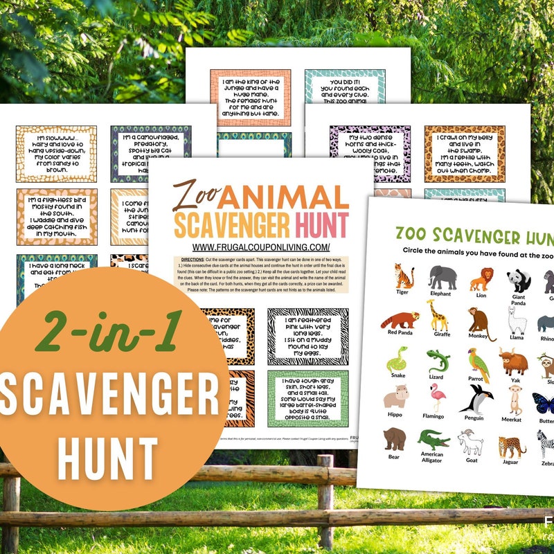 Safari Scavenger Hunt Printable - Etsy