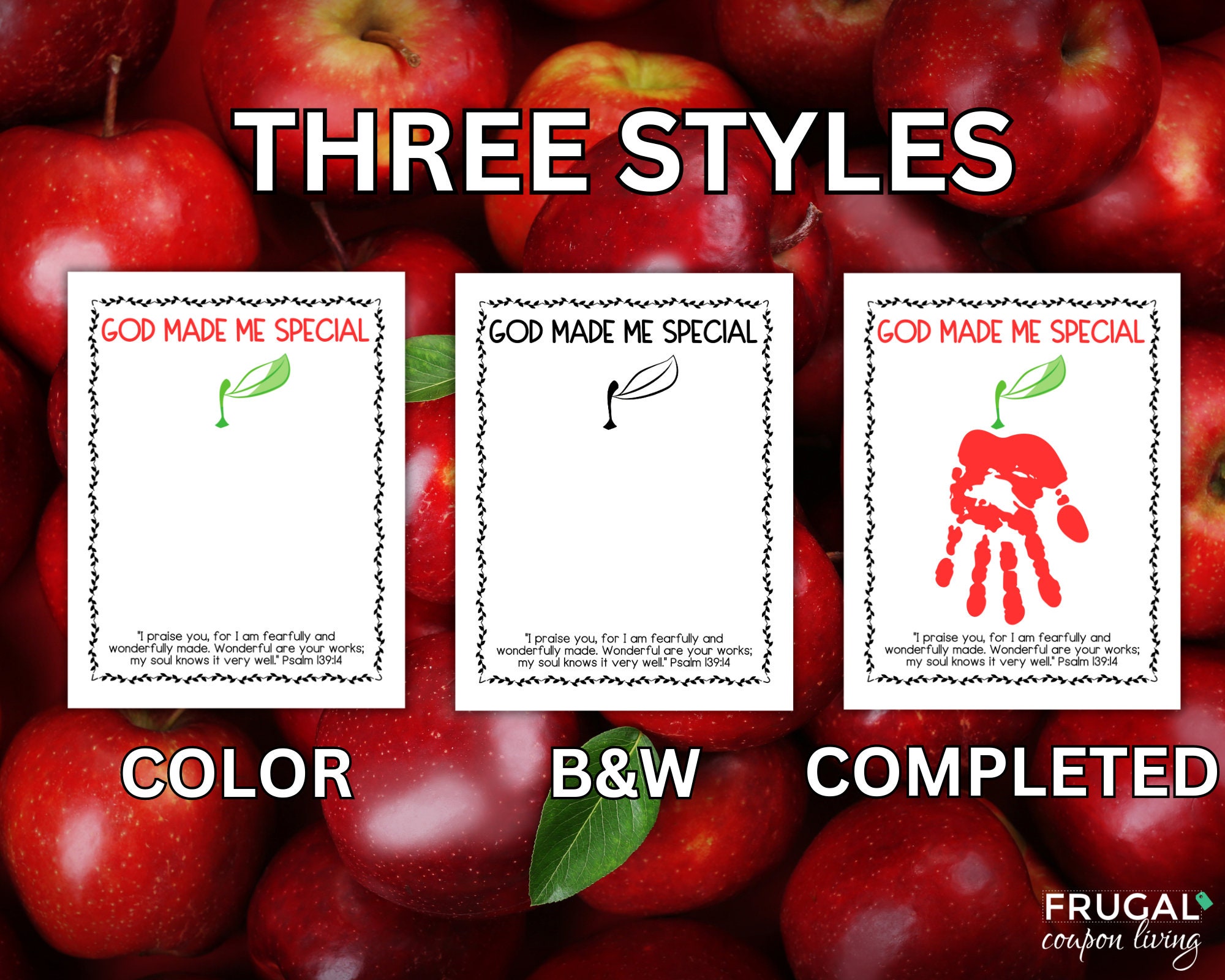 Back to School Christian Handprint Art Apple Craft, Fall Craft Kids ...