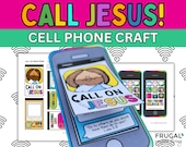 Call on Jesus Cellphone Craft Printable, Talking to Jesus Cell Phone Template Christian  Flip Phone, Talk to God Kids Sunday School Activity