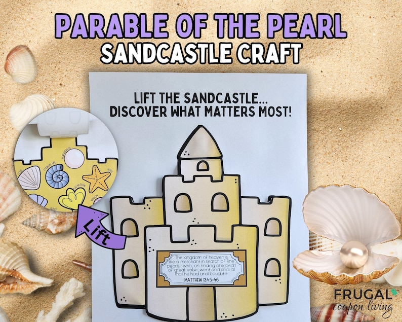 The Parable of the Pearl of Great Value Craft, VBS Summer Sandcastle ...