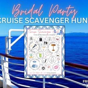 Bachelorette Cruise Scavenger Hunt | Nautical Bachelorette Scavenger Hunt | Last Sail Before the Veil Cruise Bachelorette Party Printable