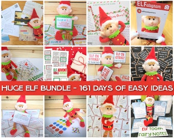 The BEST Elf Kit 2026 Holiday SALE, Huge Christmas Elf Prop Set, Giant 161 Days of Elf Accessories, #1 Elf Printable Bundle - LARGEST Kit
