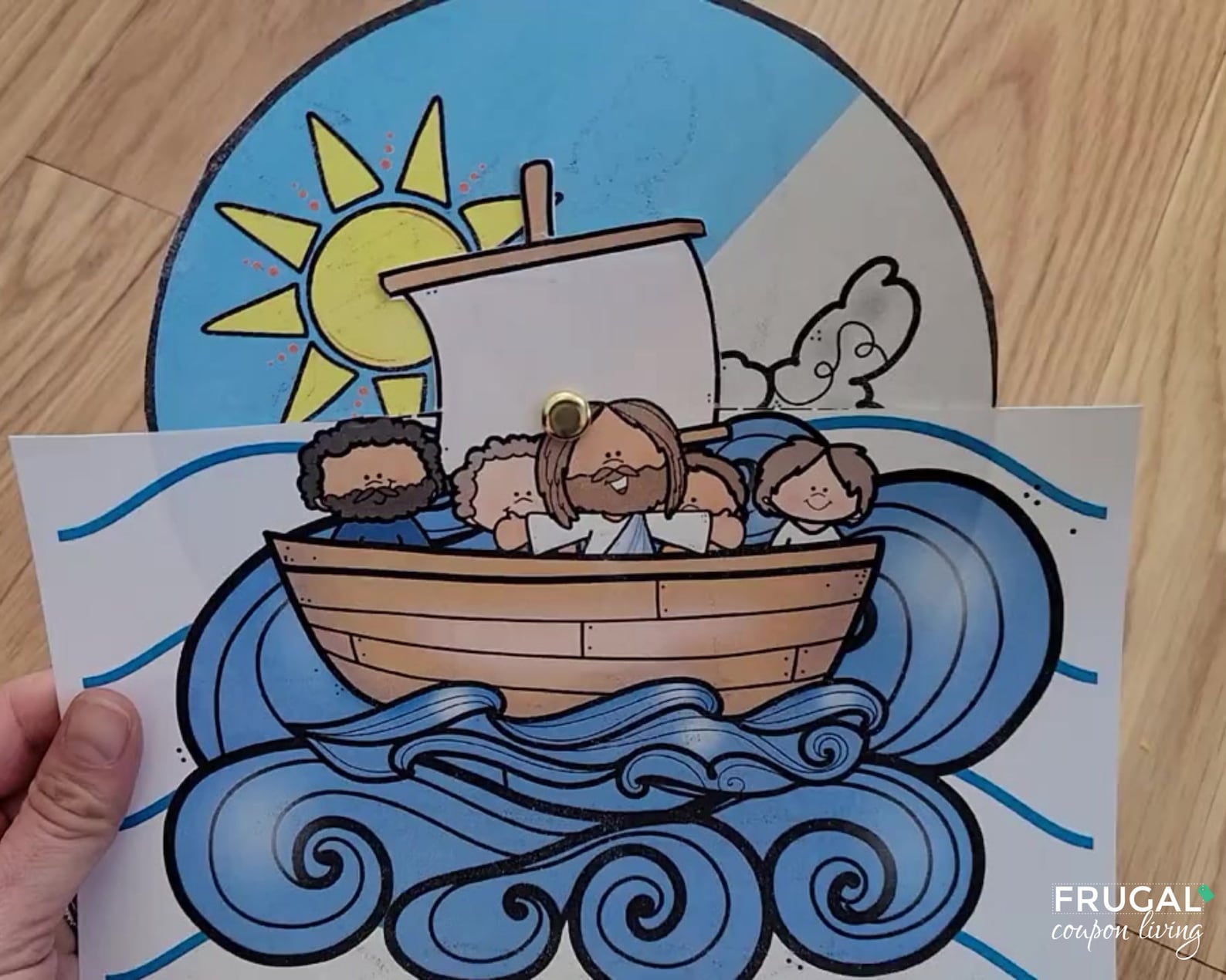 Jesus Calms the Storm Wheel Craft Printable Kit, Miracles of Jesus ...