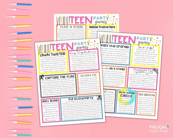 17 Really Fun Teenage Party Game Ideas - Print Today!