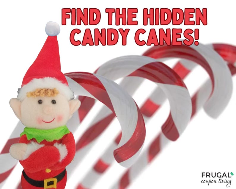 Editable Candy Cane Hunt for Elf, Elfsized DIY Christmas Scavenger