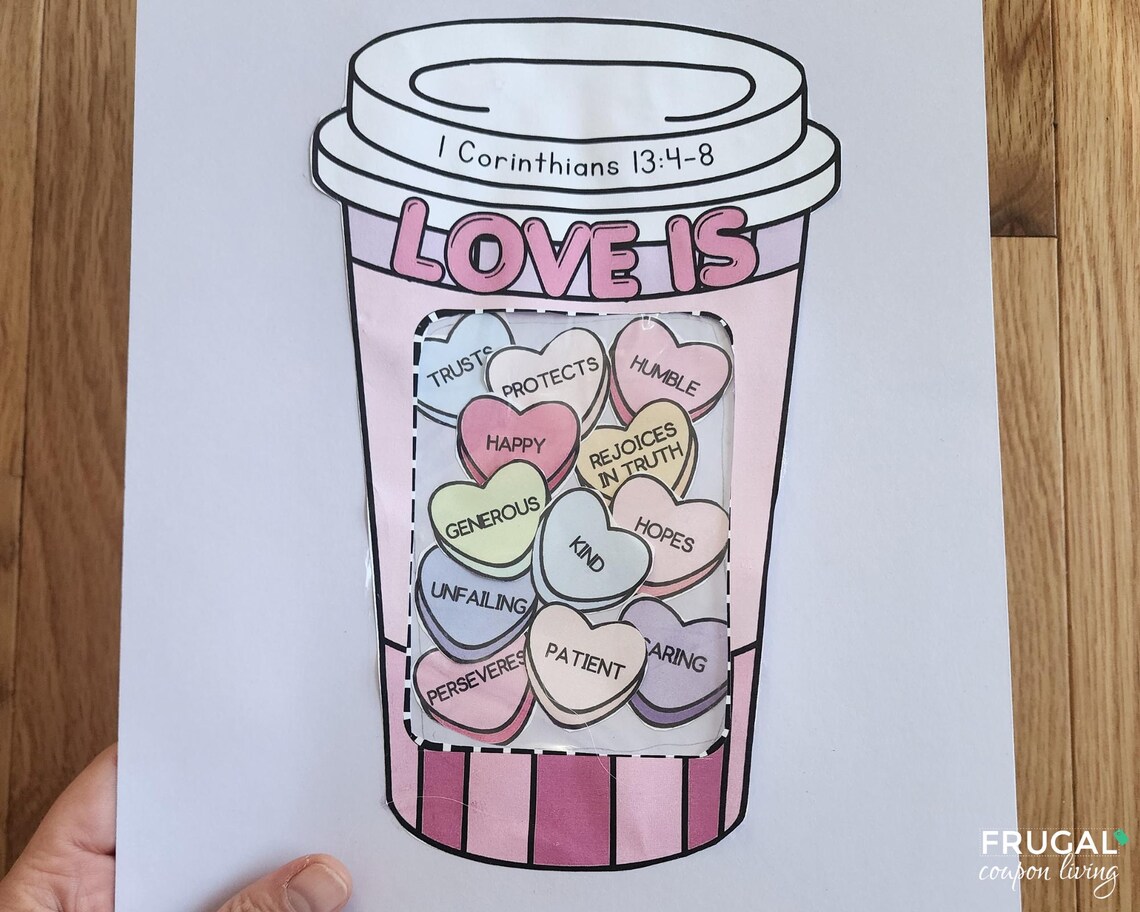 Love Is... Bible Verse Craft for Kids, 1 Corinthians 13:4-8 Valentine's ...
