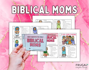 Women of the Bible Printable Mini Book, DIY Moms of the Bible Activity for Kids, Sunday School Mother's Day Bible Lesson & Christian Craft