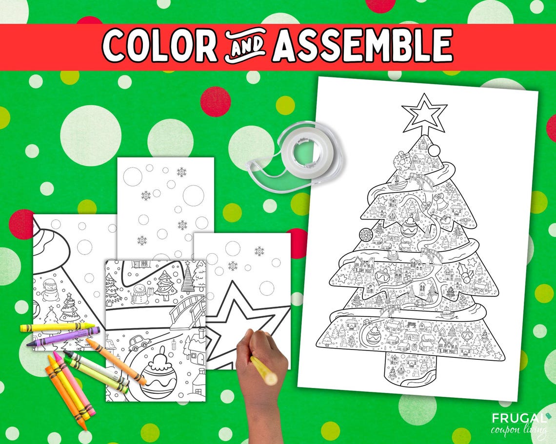 Christmas Tree Collaborative Coloring Poster, Group Activity for ...