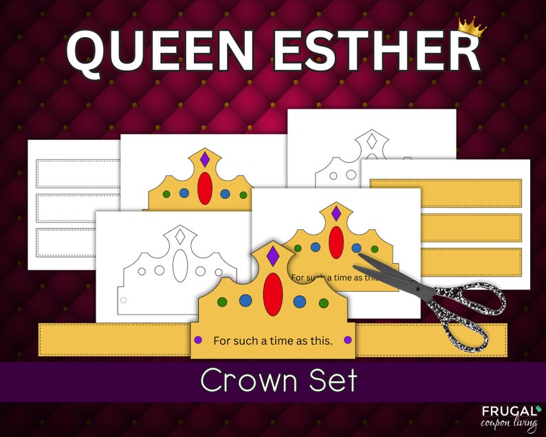 Queen Esther Activity Sheets, Bible Story Queen Esther Crafts for Kids Bible Class, Cute Esther Worksheets PDF Sunday School Lesson Plans image 4