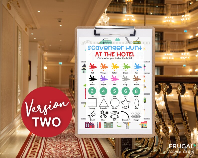 Hotel Scavenger Hunt Two Printable Hotel Scavenger Hunt - Etsy