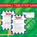 Baseball Games Printables Dice Baseball Game Baseball - Etsy