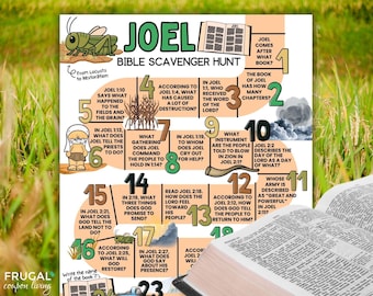 Joel Bible Scavenger Hunt, Minor Prophets in the Old Testament Trivia, Book of Joel Character Study, Repentance, Restoration, The Lords Day
